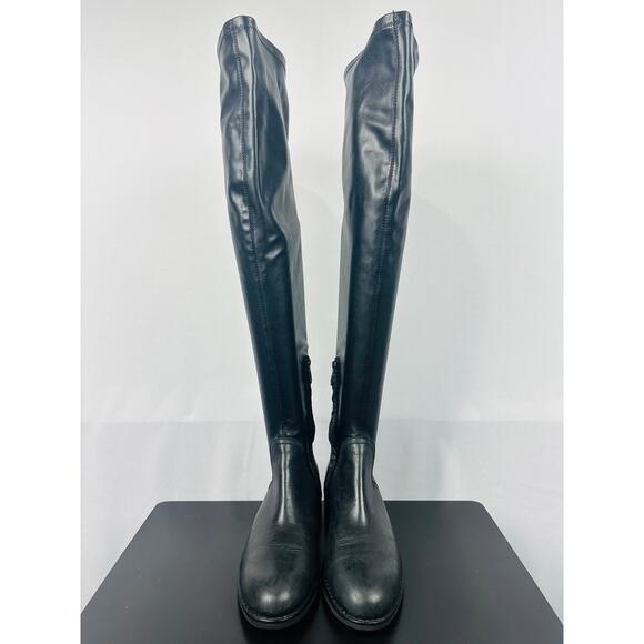 Sam Edelman Women's Remi Black Leather Pull On Over The Knee Boots Size 8 - Picture 3 of 13